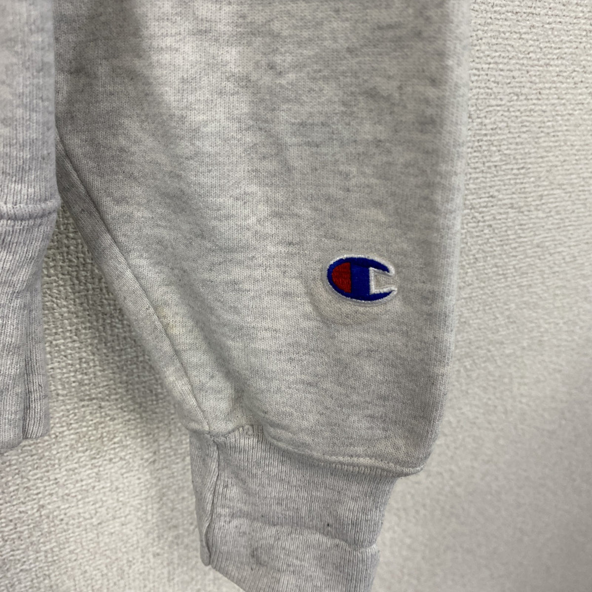 Champion　チャンピオン　リバースウィーブ　スウェットパーカー/フーディー　霜降りグレー　XSサイズ トレーナー スウェットトップス フード付き 古着