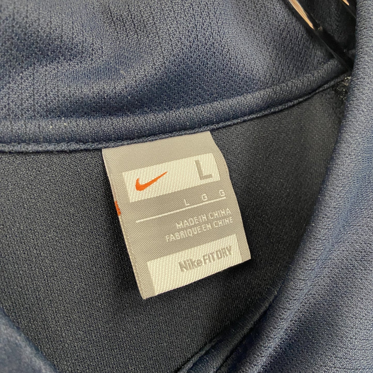 NIKE　ナイキ　半袖ポロシャツ　刺繡ロゴ　紺　ネイビー　Lサイズ