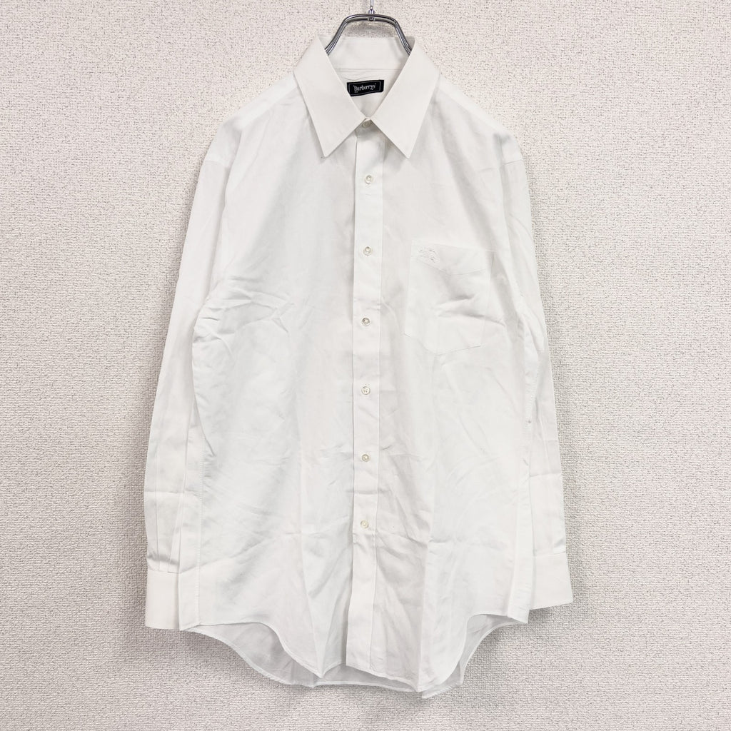 Burberry's　バーバリーズ　長袖シャツ　白　ホワイト　Mサイズ　古着