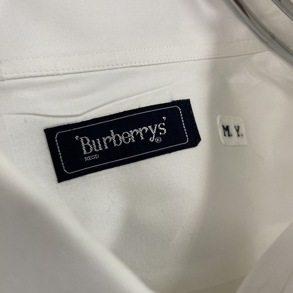Burberry's　バーバリーズ　長袖シャツ　白　ホワイト　Mサイズ　古着
