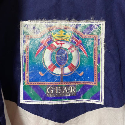 古着 used　GEARFORSPORTS　長袖ワンポイント刺繡ナイロンジャケット　サンフランシスコ　赤　レッド　ヴィンテージ