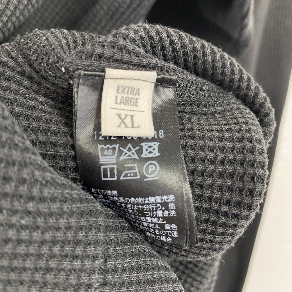 BEAUTY&YOUTH UNITED ARROWS　長袖Tシャツ/サーマルロンT　ワッフル　黒　ブラック　XLサイズ　古着