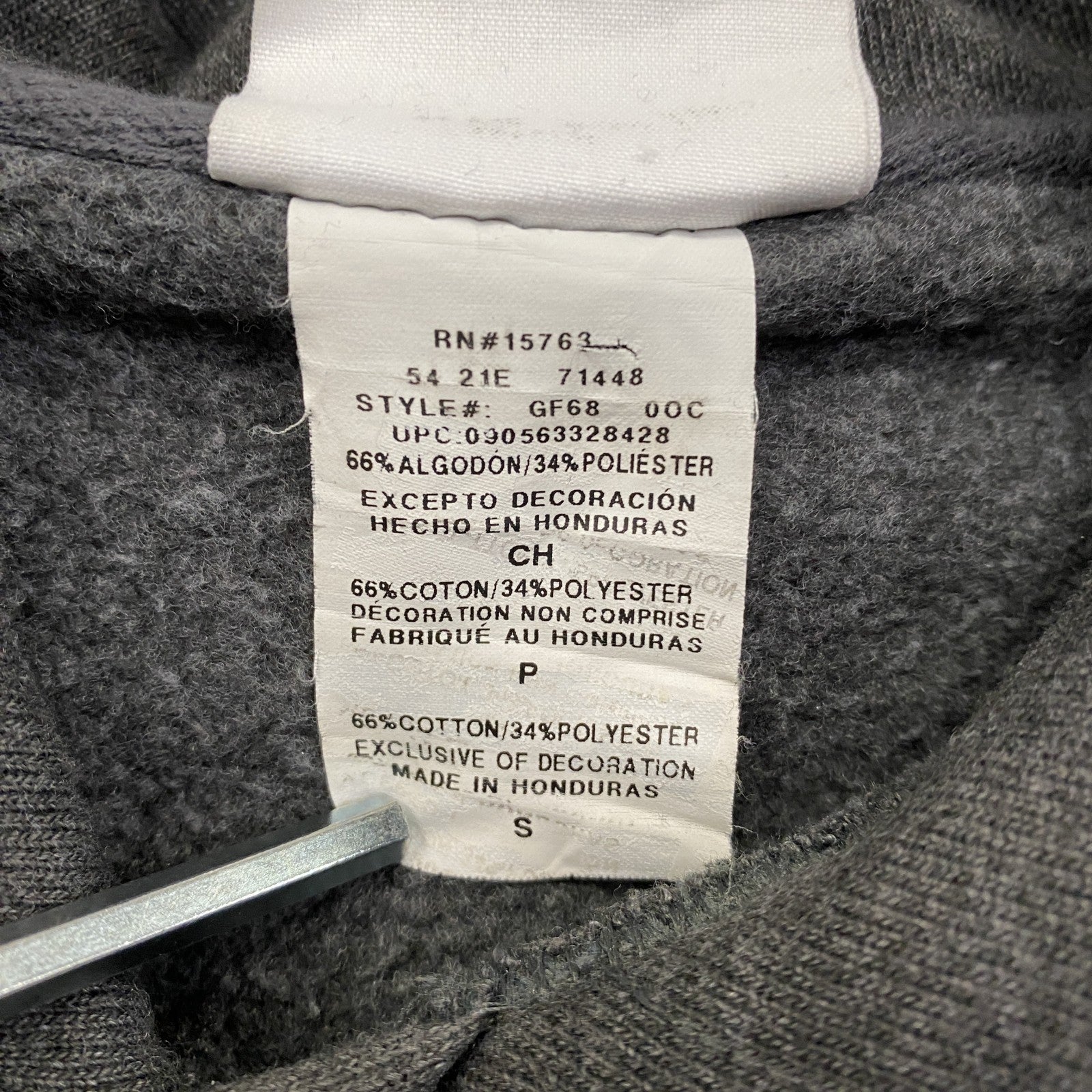 Champion　チャンピオン　リバースウィーブ　スウェットパーカー/フーディー　目無し　ダークグレー　Sサイズ　古着