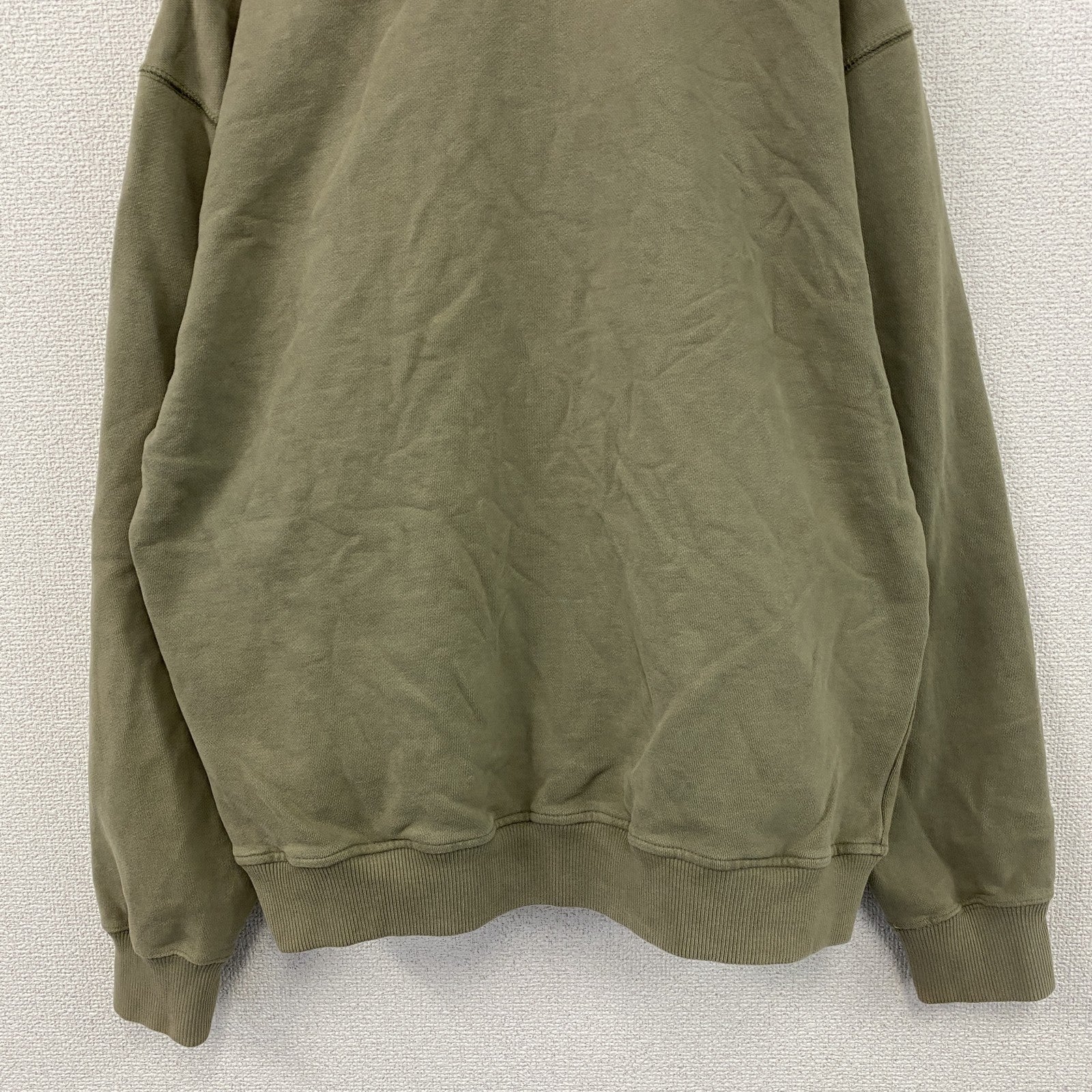 Quiksilver　クイックシルバー　フルジップスウェットジャケット　カーキ　XLサイズ　古着