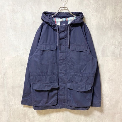 古着 used　GAP　ギャップ　長袖マウンテンパーカー　ミリタリージャケット　ネイビー　秋冬服　オーバーサイズ