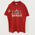 ONEITA　半袖プリントTシャツ　刺繍デザイン　US製　NEW ORALEANS　カジュアル　レトロ　Mサイズ　古着