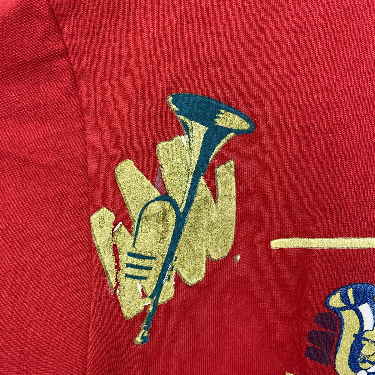 ONEITA　半袖プリントTシャツ　刺繍デザイン　US製　NEW ORALEANS　カジュアル　レトロ　Mサイズ　古着