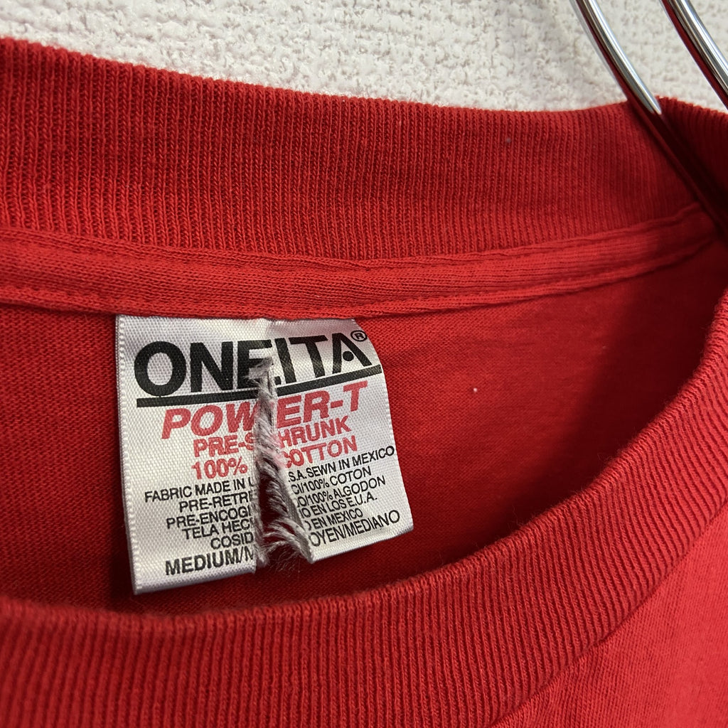 ONEITA　半袖プリントTシャツ　刺繍デザイン　US製　NEW ORALEANS　カジュアル　レトロ　Mサイズ　古着