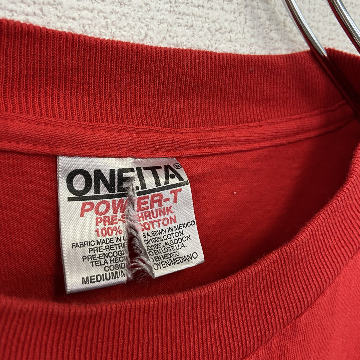 ONEITA　半袖プリントTシャツ　刺繍デザイン　US製　NEW ORALEANS　カジュアル　レトロ　Mサイズ　古着