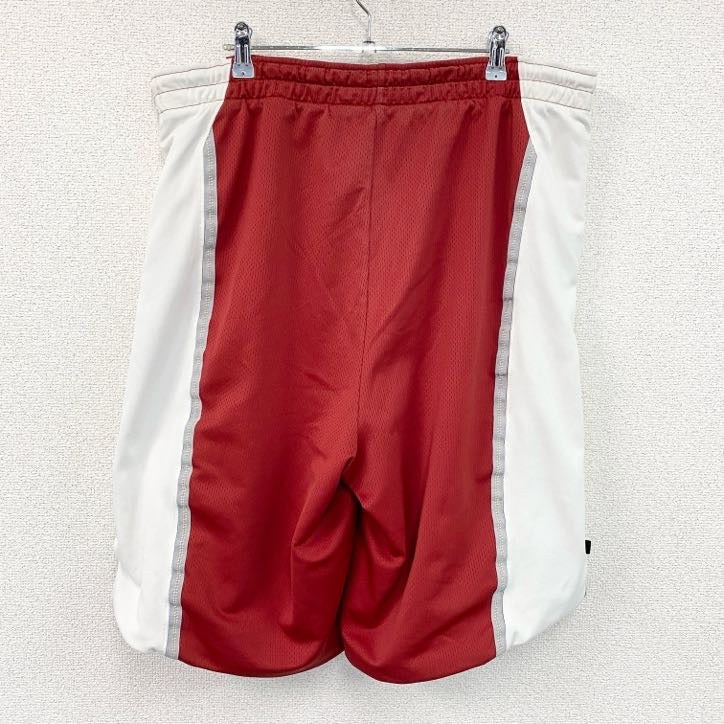 AIR JORDAN　エアジョーダン　バスパン　ハーフパンツ/ショートパンツ　バイカラー　赤　白　レッド　ホワイト　XLサイズ　古着