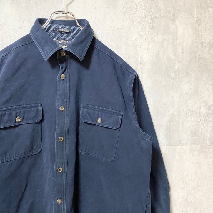 古着 used　LEVISTRAUSS&CO　リーバイス　長袖シャツジャケット　ネイビー　秋冬服　メンズ　レディース