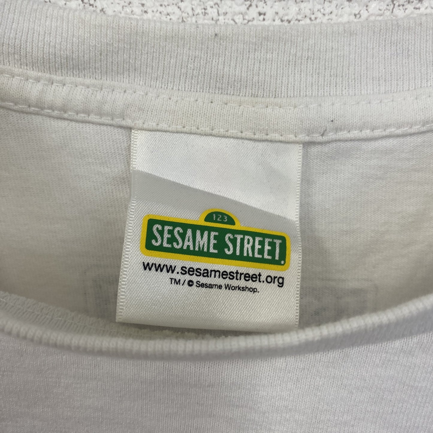 古着 used　BAPE　エイプ Sesame Street　セサミストリート　半袖プリントTシャツ　白　ホワイト　Mサイズ