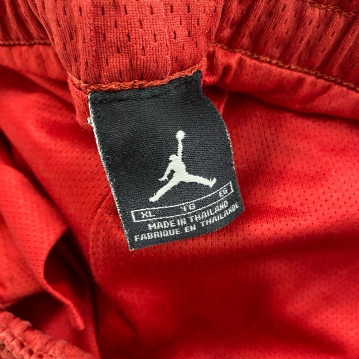 AIR JORDAN　エアジョーダン　バスパン　ハーフパンツ/ショートパンツ　バイカラー　赤　白　レッド　ホワイト　XLサイズ　古着
