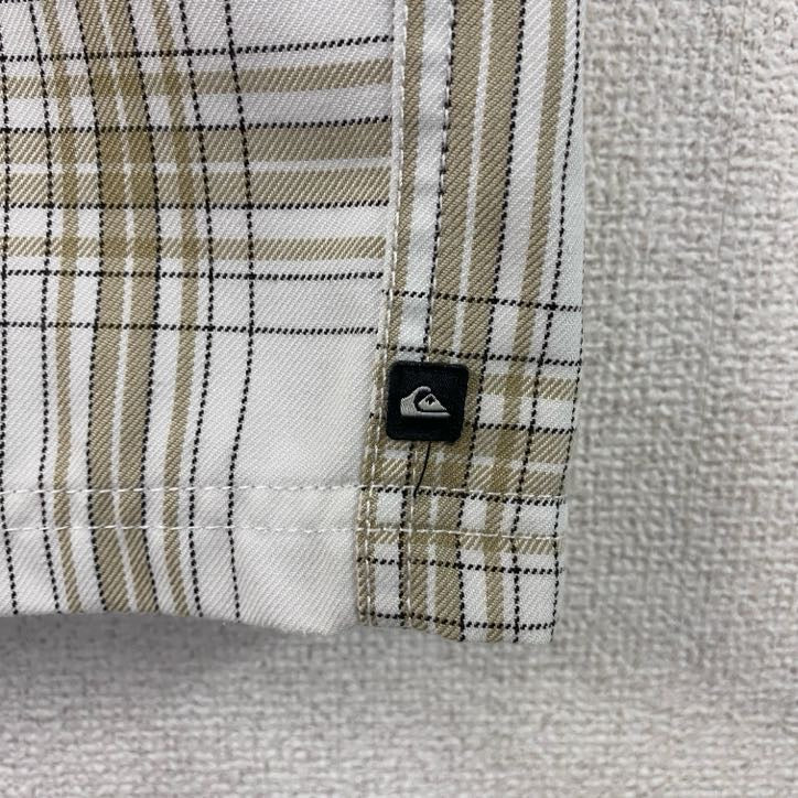 Quiksilver　クイックシルバー　ハーフパンツ/ショートパンツ　チェック柄　白　ホワイト　32サイズ　古着