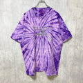 Hanes ヘインズ　半袖プリントTシャツ　クルーネック　タイダイ柄　紫　パープル　ビックシルエット　XLサイズ　古着