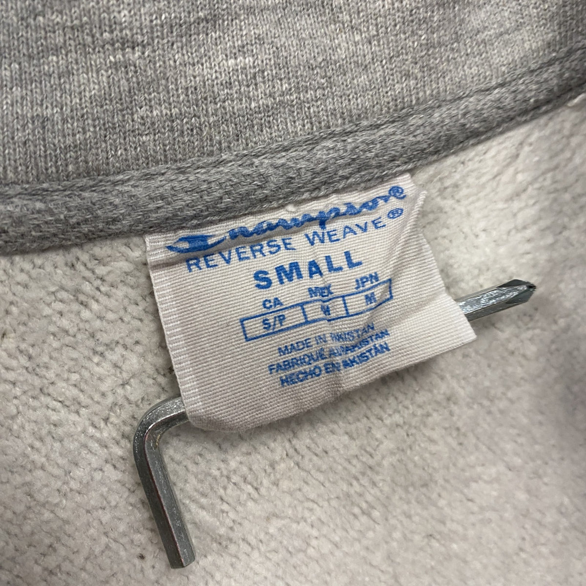 Champion　チャンピオン　リバースウィーブ　ハーフジップスウェット/トレーナー　霜降りグレー　Sサイズ　古着