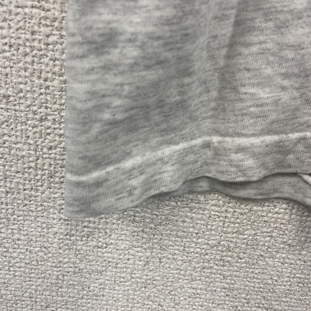 90s　adidas　アディダス　半袖プリントTシャツ　万国旗タグ　USA製　シングルステッチ　霜降りグレー　Mサイズ　古着