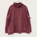 NAUTICA　ノーティカ　ハーフジップスウェット/トレーナー　ボルドー　カシスレッド　2XLサイズ　古着