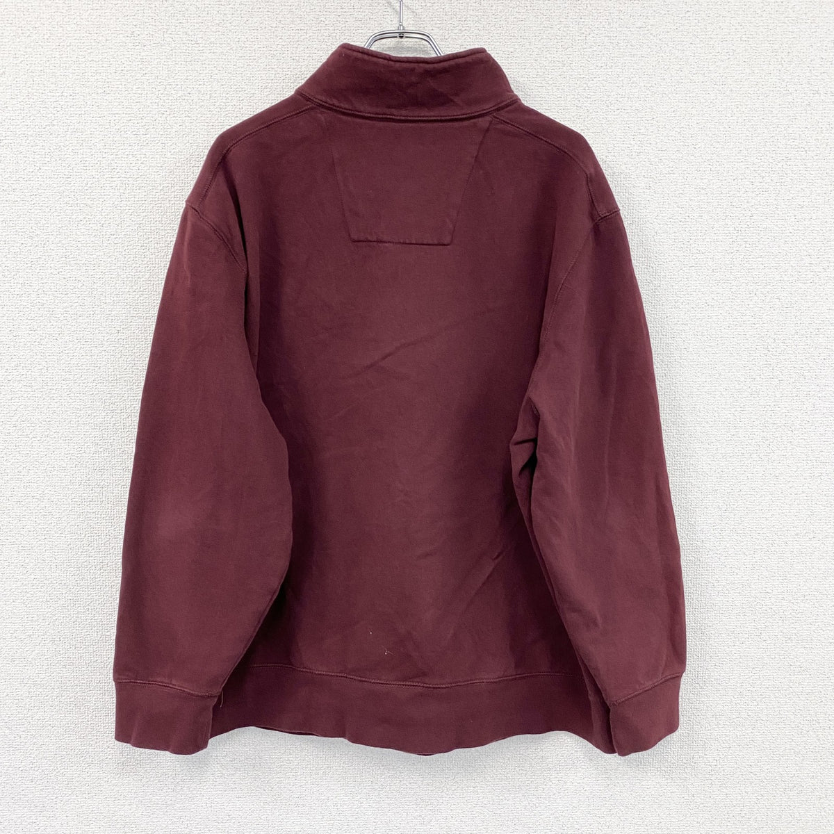 NAUTICA　ノーティカ　ハーフジップスウェット/トレーナー　ボルドー　カシスレッド　2XLサイズ　古着