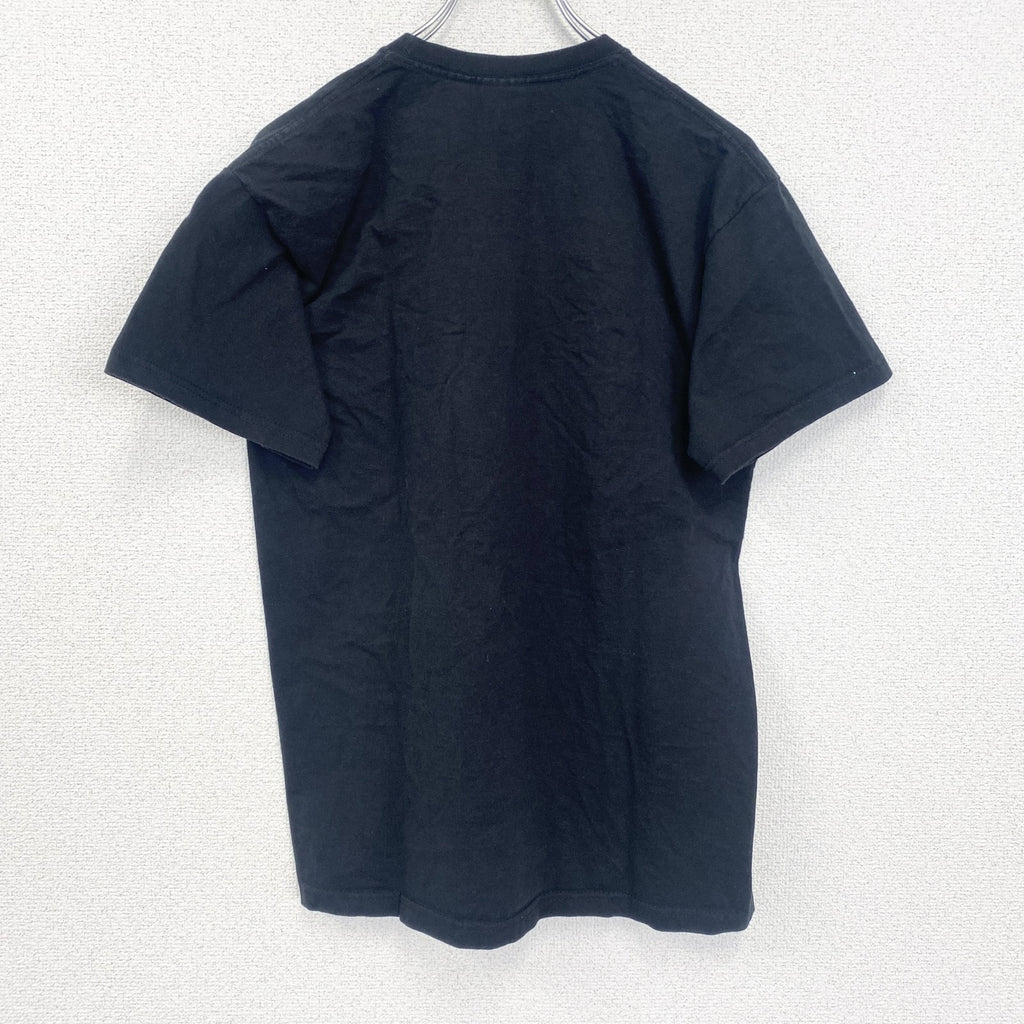 FRUIT OF THE LOOM　半袖プリントバンドTシャツ　Storm the Shore　クルーネック　黒　ブラック　Sサイズ　古着