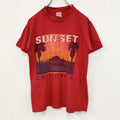 半袖プリントTシャツ　SUNSET　CALIFORNIA　風景　90s　シングルステッチ　カジュアル　Sサイズ　　ヴィンテージ　古着