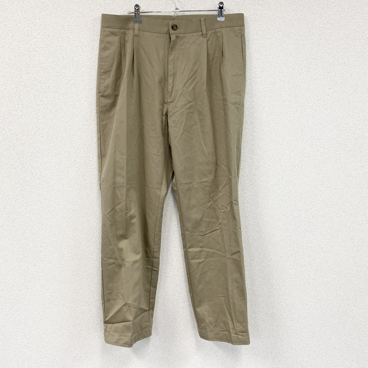 Eddie Bauer　エディーバウアー　チノパンツ　ジップフライ　ベージュ　36サイズ メンズ コットン 古着
