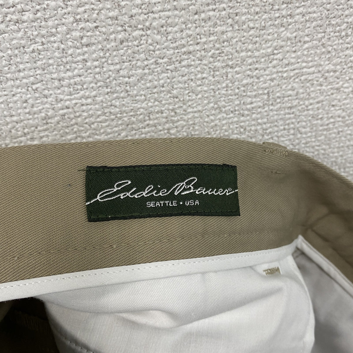 Eddie Bauer　エディーバウアー　チノパンツ　ジップフライ　ベージュ　36サイズ メンズ コットン 古着