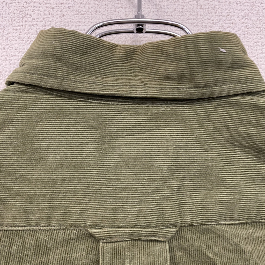 ～00s　OLD UNIQLO　オールドユニクロ　長袖コーデュロイシャツ　ボタンダウンシャツ　カーキ　Mサイズ　古着