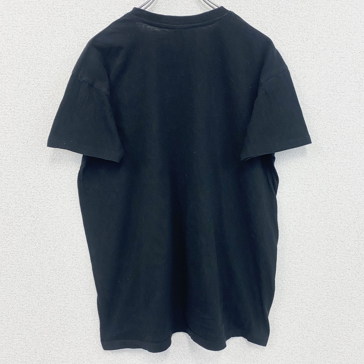 半袖アニマルプリントTシャツ　狼　グラフィック　ウルフ　レトロデザイン　クルーネック　黒　ブラック　Lサイズ　古着