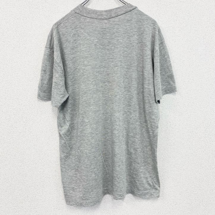 80s　adidas　アディダス　グーフィー　半袖キャラクタープリントTシャツ　ヴィンテージ　灰　グレー　