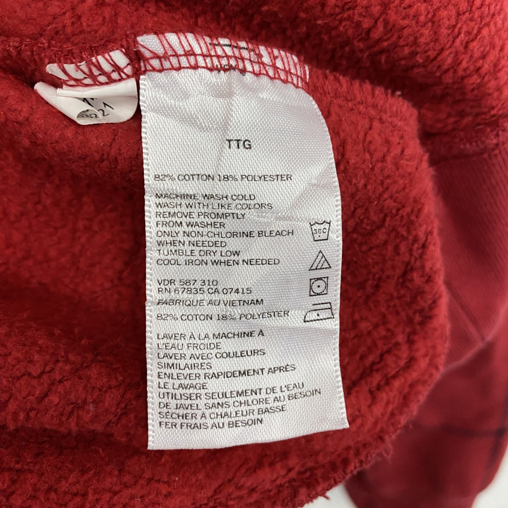 NAUTICA　ノーティカ　ハーフジップスウェット/トレーナー　チェック柄　赤　レッド　2XLサイズ　古着