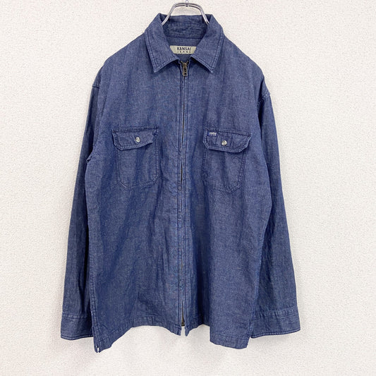 KANSAI JEANS　カンサイヤマモト　長袖デニムシャツジャケット　インディゴ　Mサイズ