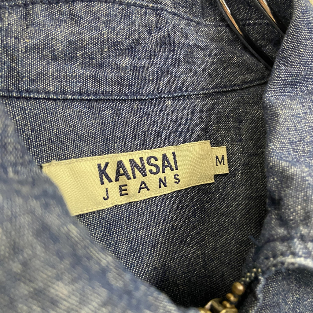 KANSAI JEANS　カンサイヤマモト　長袖デニムシャツジャケット　インディゴ　Mサイズ　古着