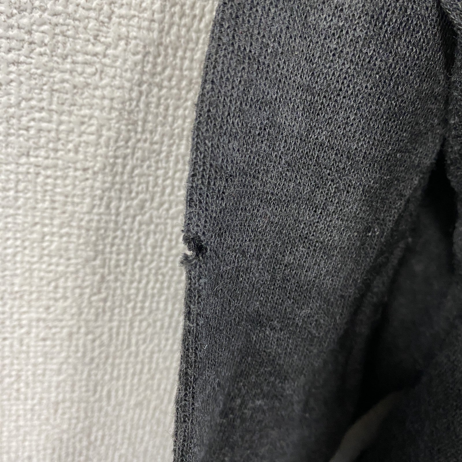 CHERESKIN　ポリエステルニットセーター　ボーダー柄　無地　クルーネック　総柄　灰色　ダークグレー　XLサイズ　古着