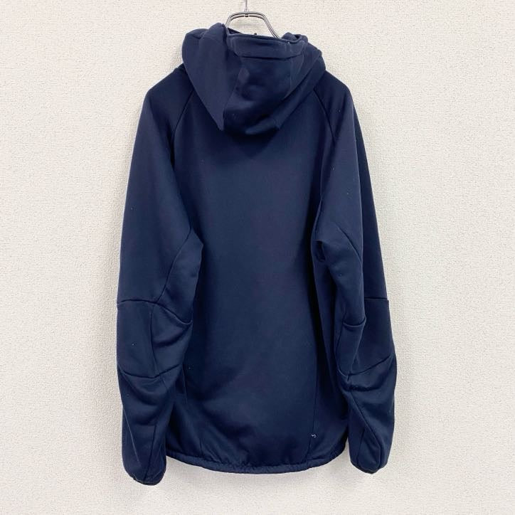 DESCENTE　デサント　アノラックパーカー　ハイネック　ラグランスリーブ　ワッペン　ワンポイント　紺　ネイビー　0サイズ　古着