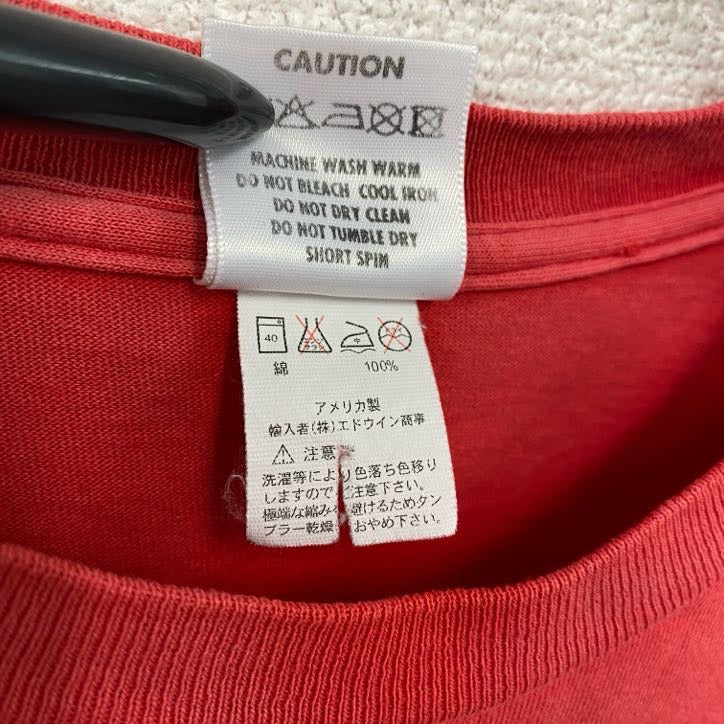 AVIREX　アヴィレックス　半袖プリントTシャツ　赤レッド　Lサイズ　古着
