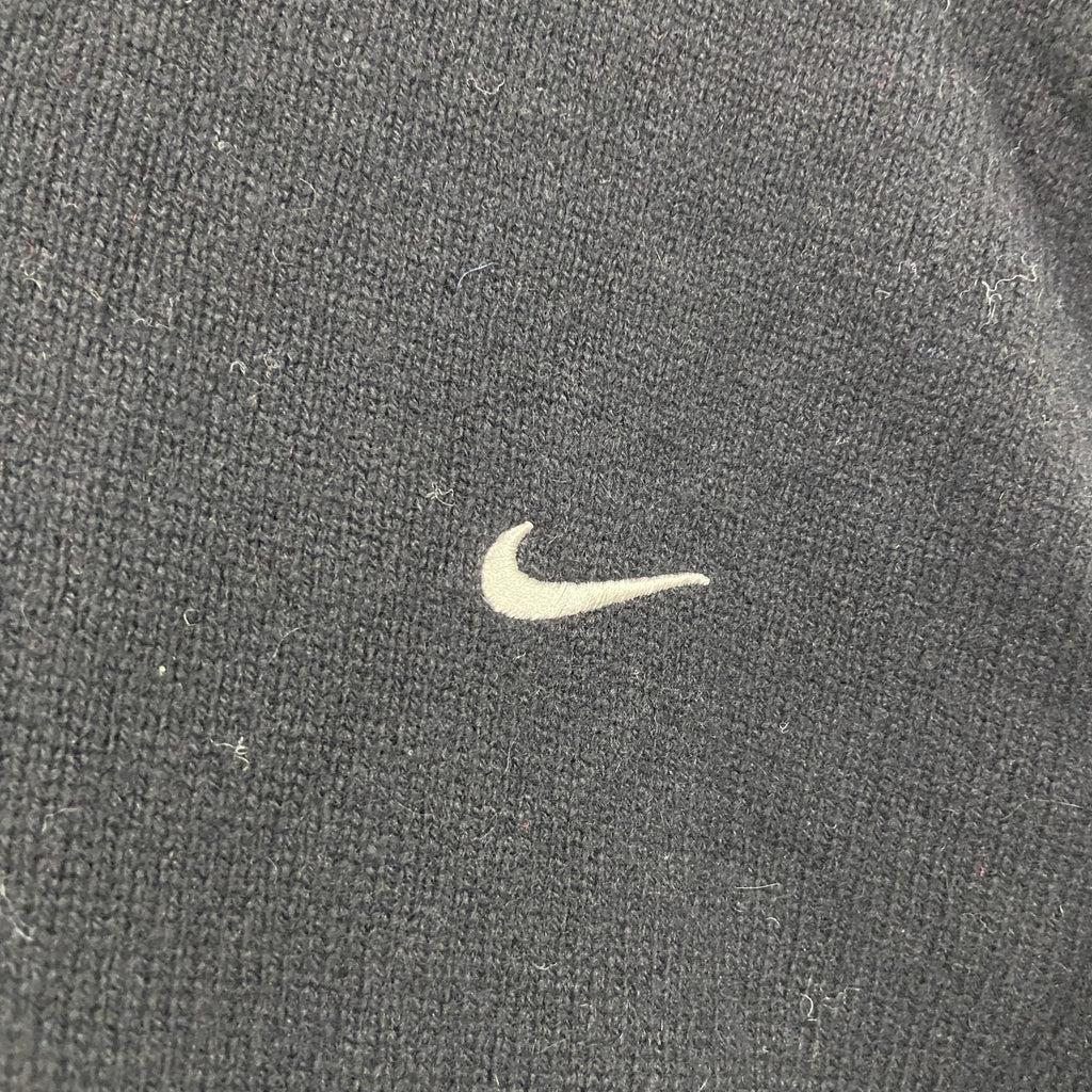 NIKE　ナイキ　ウールニットベスト　黒　ブラック　Mサイズ　古着