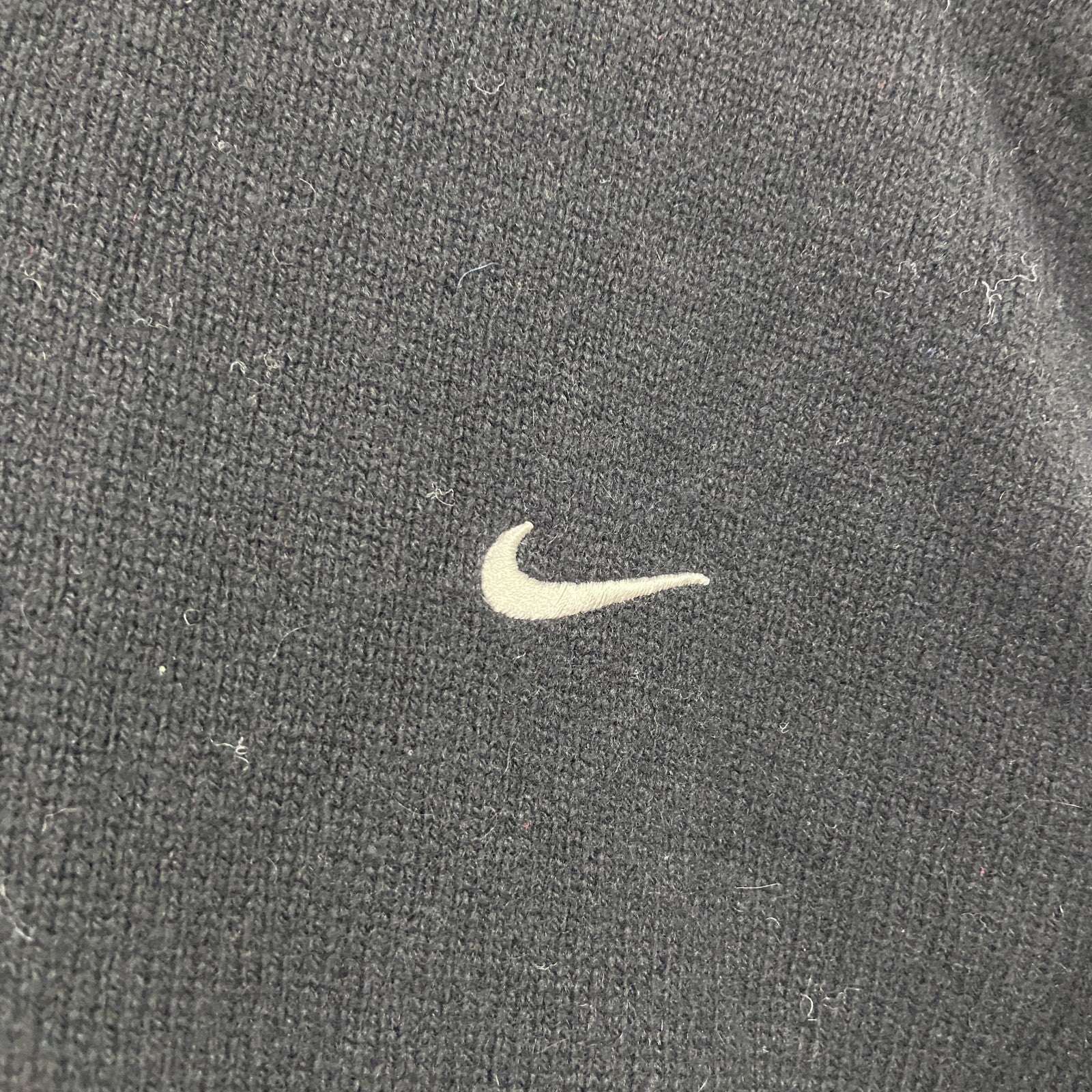 NIKE　ナイキ　ウールニットベスト　黒　ブラック　Mサイズ　古着