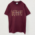 90s　Lee　リー　半袖プリントTシャツ　刺繍ロゴ　クルーネック　ヴィンテージ　ボルドー　Mサイズ　古着