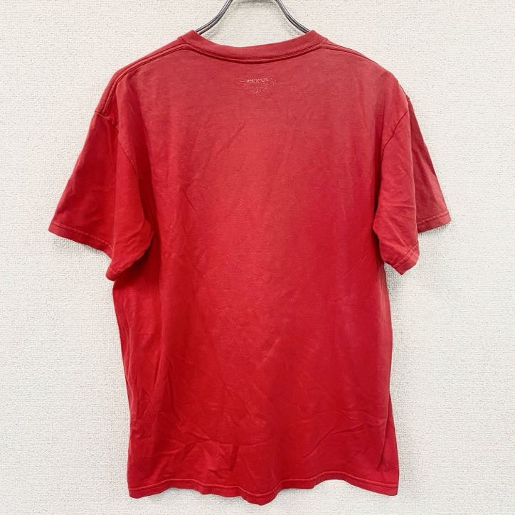 AVIREX　アヴィレックス　半袖プリントTシャツ　赤レッド　Lサイズ　古着