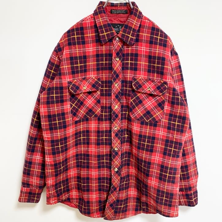 古着 used　Northwest Territory　長袖CPOシャツジャケット　チェック柄　キルティング　秋冬服　Lサイズ