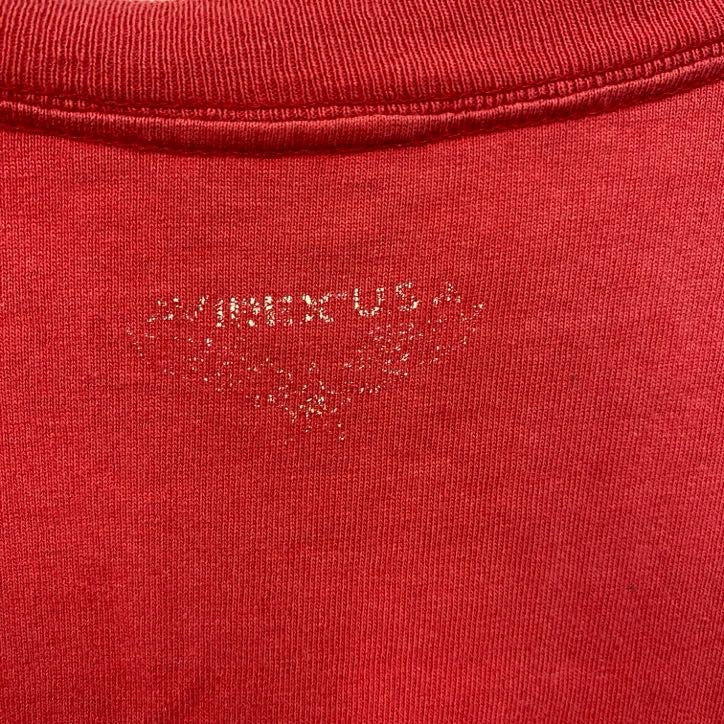 AVIREX　アヴィレックス　半袖プリントTシャツ　赤レッド　Lサイズ　古着