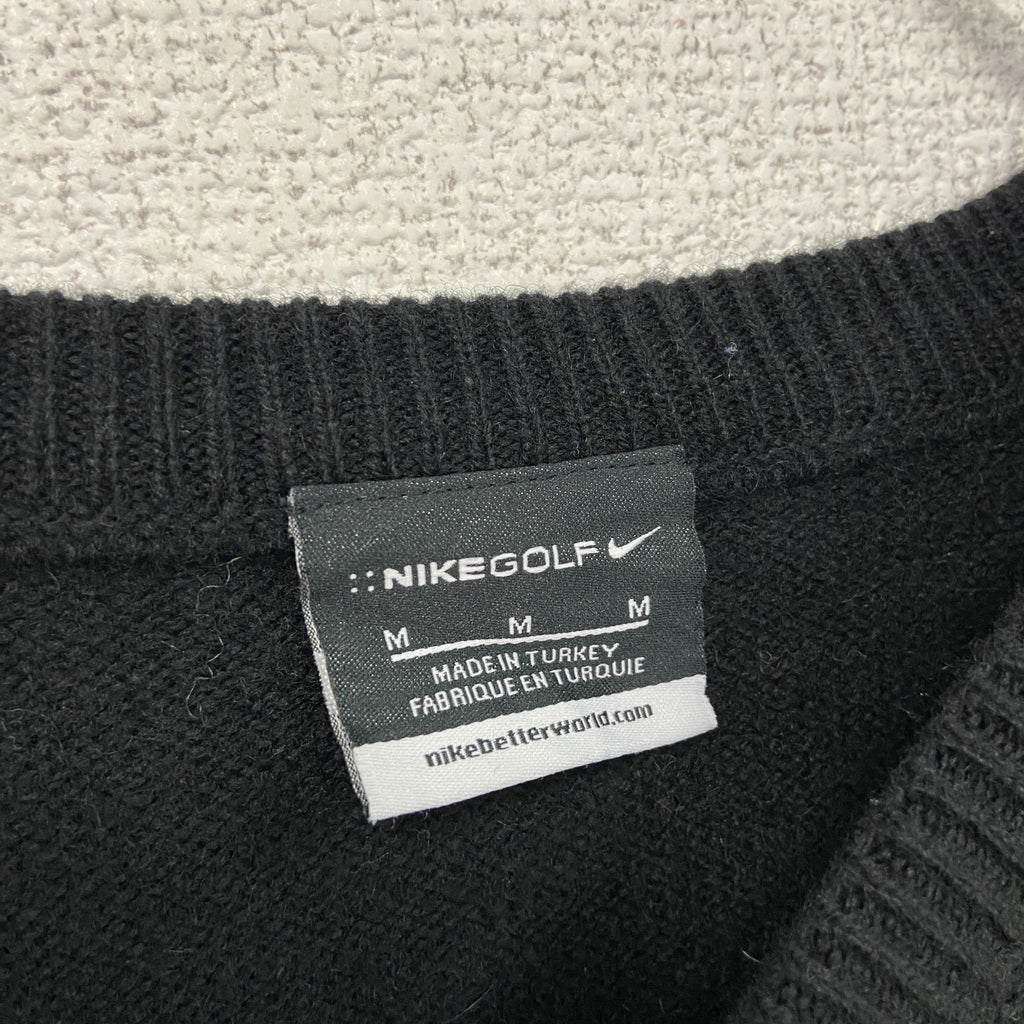 NIKE　ナイキ　ウールニットベスト　黒　ブラック　Mサイズ　古着