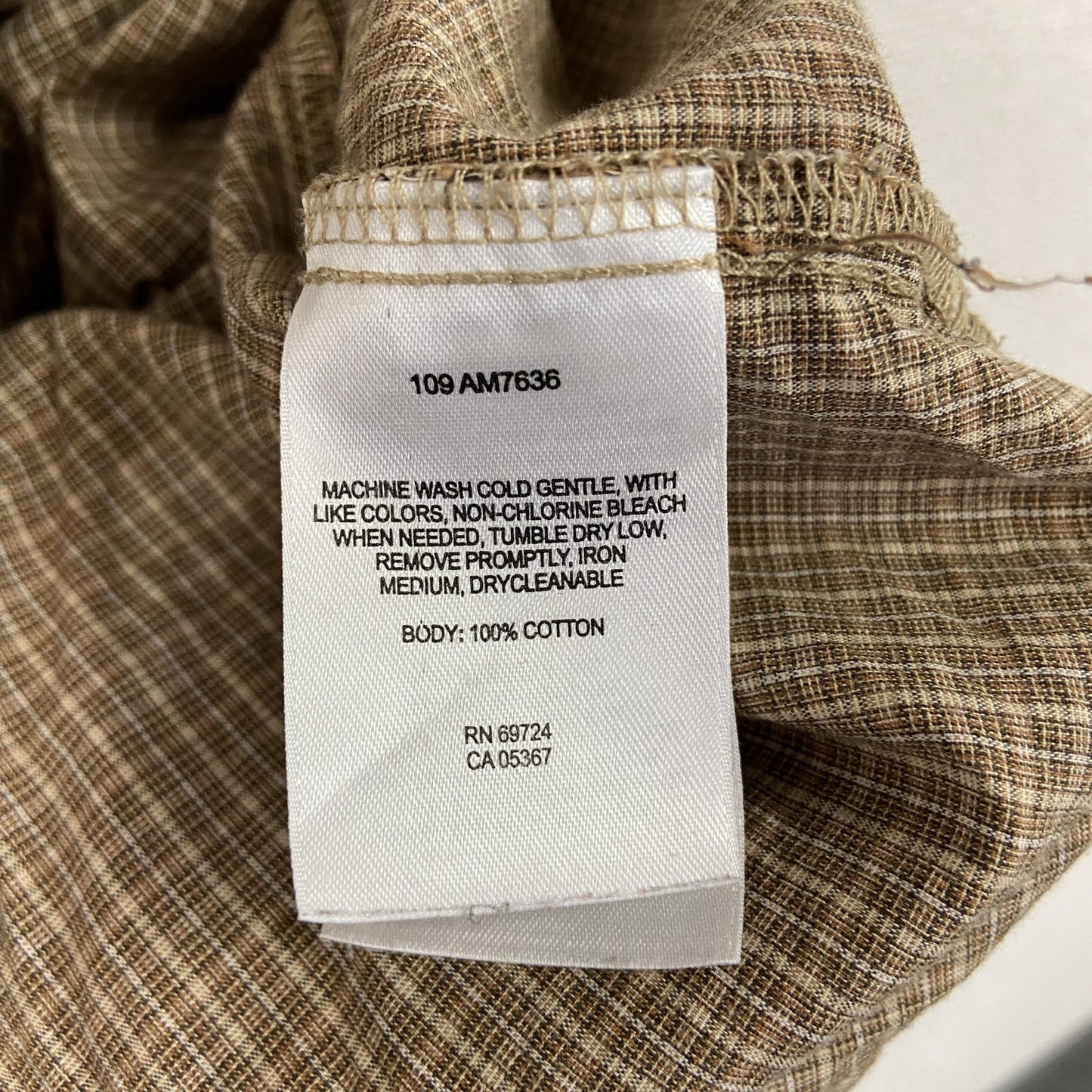 Columbia　コロンビア　半袖シャツ　チェック柄　茶色　ブラウン　Lサイズ