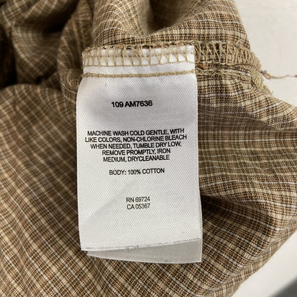 Columbia　コロンビア　半袖シャツ　チェック柄　茶色　ブラウン　Lサイズ