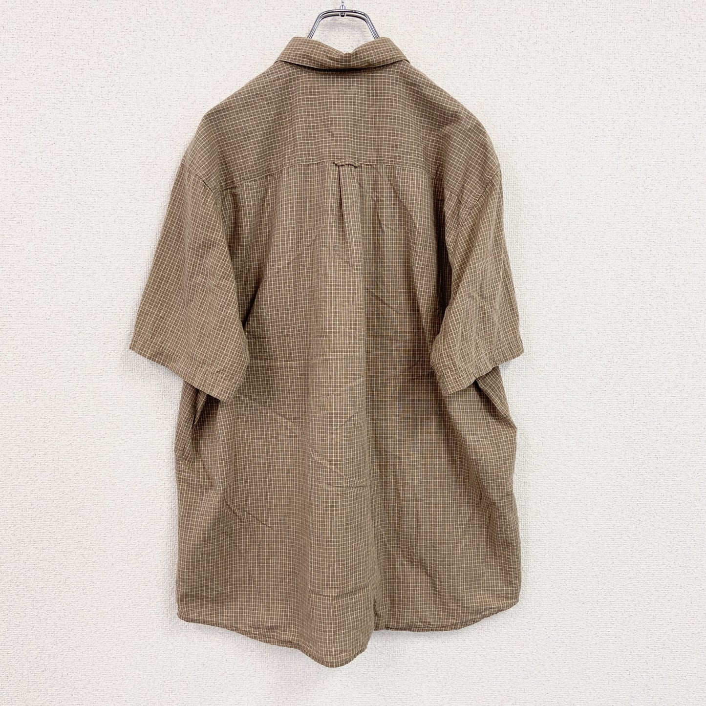 Columbia　コロンビア　半袖シャツ　チェック柄　茶色　ブラウン　Lサイズ