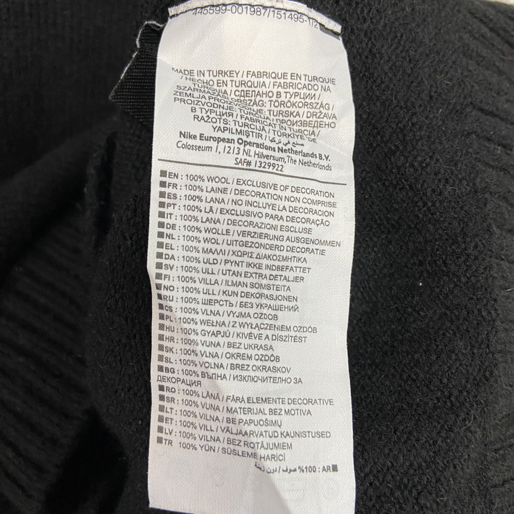 NIKE　ナイキ　ウールニットベスト　黒　ブラック　Mサイズ　古着