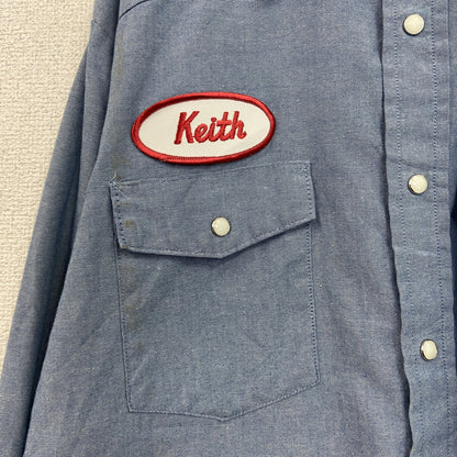 RED KAP　レッドキャップ　長袖シャツ　ワークシャツ　インディゴ　Lサイズ