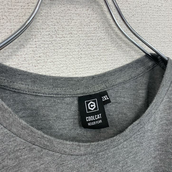 　COOLCAT　半袖プリントTシャツ　ドクロ　骸骨　スカル　レトロデザイン　クルーネック　XXLサイズ　古着