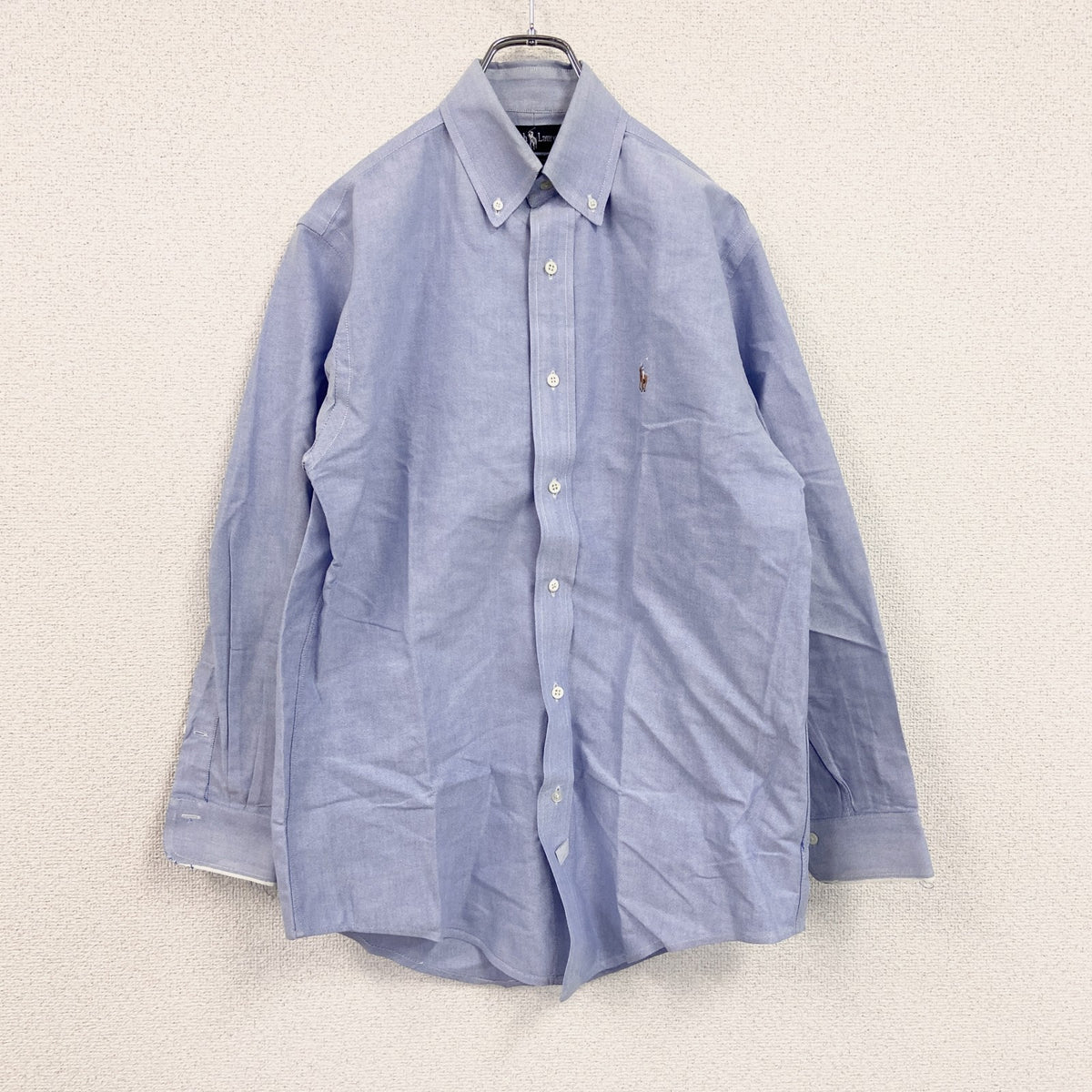 RALPH LAUREN　ラルフローレン　長袖ボタンダウンシャツ　ライトブルー　15～32サイズ　古着